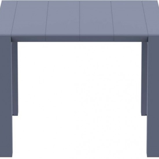 VEGAS DARK GREY 100X100/140εκ. ΕΠΕΚΤ. ΤΡΑΠΕΖΙ ΠΟΛ/ΝΙΟΥ