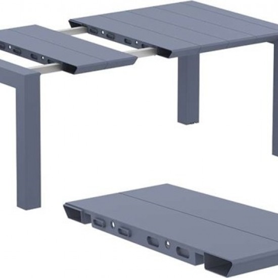 VEGAS DARK GREY 100X100/140εκ. ΕΠΕΚΤ. ΤΡΑΠΕΖΙ ΠΟΛ/ΝΙΟΥ