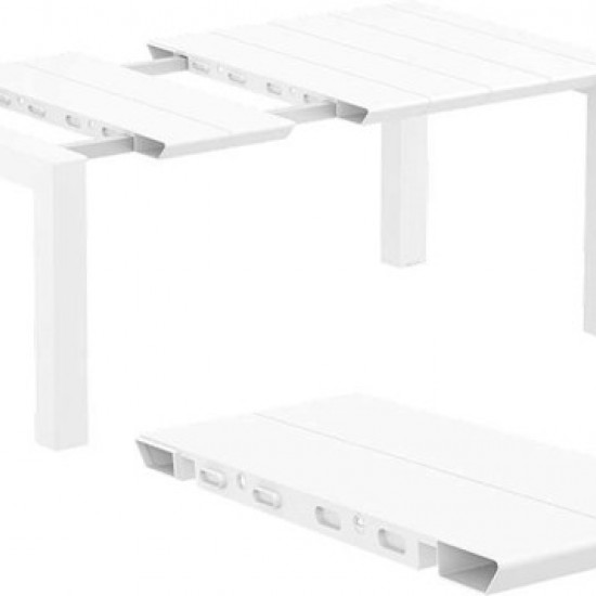 VEGAS WHITE 100X100/140εκ. ΕΠΕΚΤ.ΤΡΑΠΕΖΙ ΠΟΛ/ΝΙΟΥ-SIESTA-VEGAS ΤΡΑΠΕΖΙ-ΤΡΑΠΕΖΙ-