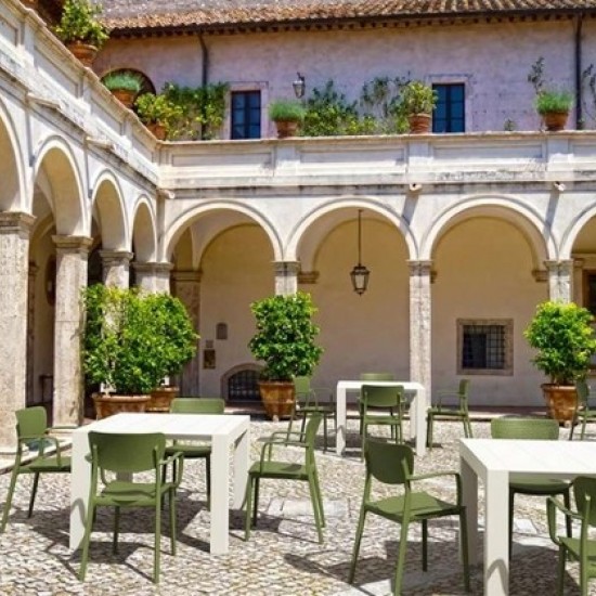 VEGAS WHITE 100X100/140εκ. ΕΠΕΚΤ.ΤΡΑΠΕΖΙ ΠΟΛ/ΝΙΟΥ-SIESTA-VEGAS ΤΡΑΠΕΖΙ-ΤΡΑΠΕΖΙ-