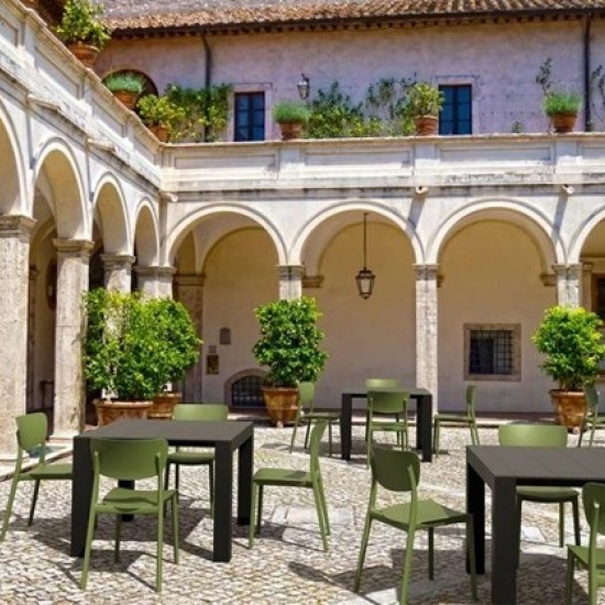 VEGAS BLACK 100X100/140εκ. ΕΠΕΚΤ.ΤΡΑΠΕΖΙ ΠΟΛ/ΝΙΟΥ-SIESTA-VEGAS ΤΡΑΠΕΖΙ-ΤΡΑΠΕΖΙ-