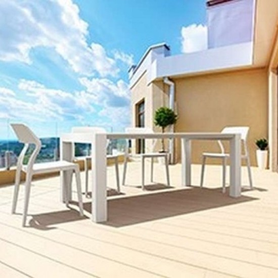 VEGAS WHITE 100X180/220εκ. ΕΠΕΚΤ.ΤΡΑΠΕΖΙ ΠΟΛ/ΝΙΟΥ