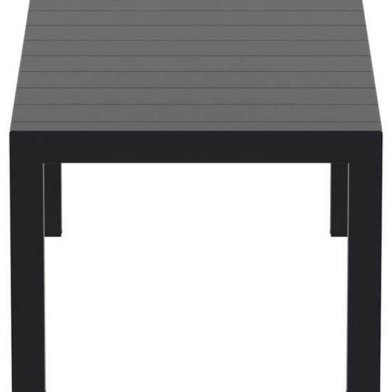 VEGAS BLACK 100X180/220εκ. ΕΠΕΚΤ.ΤΡΑΠΕΖΙ ΠΟΛ/ΝΙΟΥ-SIESTA-VEGAS ΤΡΑΠΕΖΙ-ΤΡΑΠΕΖΙ-