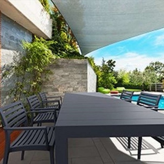 VEGAS BLACK 100X180/220εκ. ΕΠΕΚΤ.ΤΡΑΠΕΖΙ ΠΟΛ/ΝΙΟΥ-SIESTA-VEGAS ΤΡΑΠΕΖΙ-ΤΡΑΠΕΖΙ-