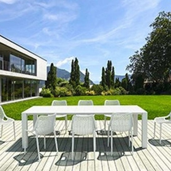 VEGAS WHITE 100X260/300εκ. ΕΠΕΚΤ.ΤΡΑΠΕΖΙ ΠΟΛ/ΝΙΟΥ-SIESTA-VEGAS ΤΡΑΠΕΖΙ-ΤΡΑΠΕΖΙ-