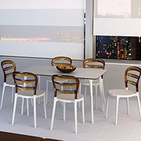 BIBI WHITE/BLACK TRANSP.ΚΑΡΕΚΛΑ