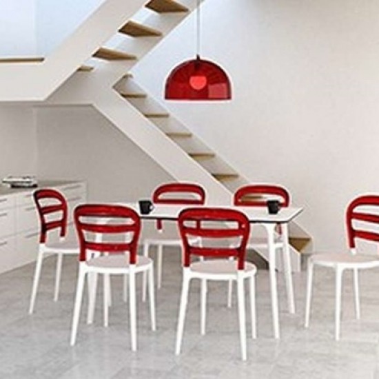 BIBI WHITE/RED TRANSP.ΚΑΡΕΚΛΑ