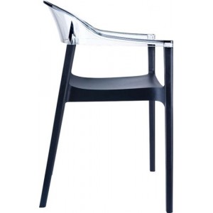 CARMEN BLACK/CLEAR ΠΟΛΥΘΡΟΝΑ 55X51X80εκ.