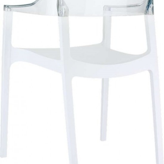 CARMEN WHITE/CLEAR ΠΟΛΥΘΡΟΝΑ 54X51X80εκ.