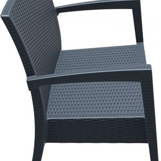 MIAMI DARK GREY ΚΑΝΑΠΕΣ 128Χ77Χ89εκ. ΠΟΛ/ΝΙΟΥ