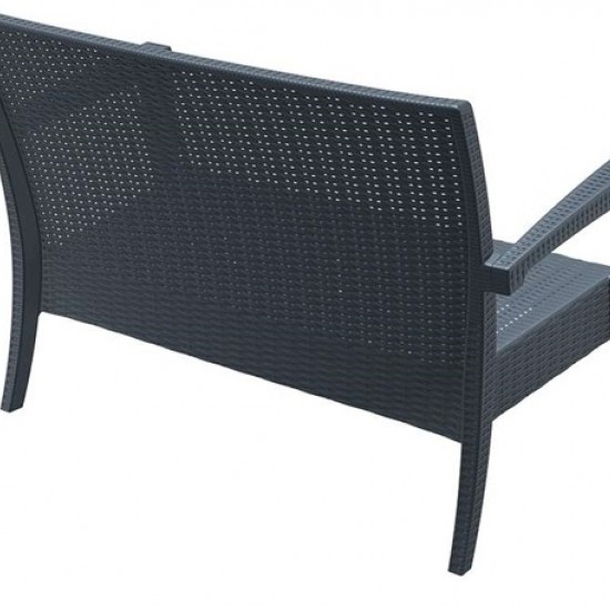 MIAMI DARK GREY ΚΑΝΑΠΕΣ 128Χ77Χ89εκ. ΠΟΛ/ΝΙΟΥ