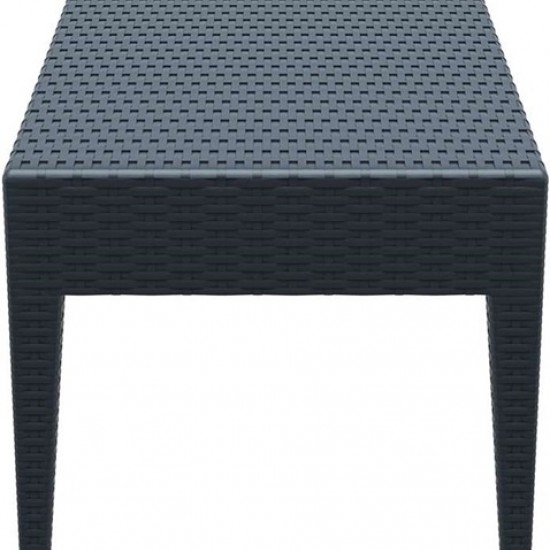 MIAMI DARK GREY ΤΡΑΠΕΖΙ ΠΟΛ/ΝΙΟΥ 92Χ53Χ45εκ.