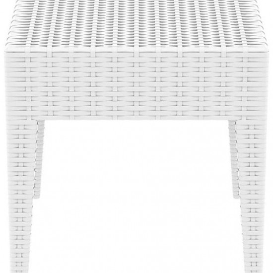 MIAMI WHITE ΤΡΑΠΕΖΙ ΠΟΛ/ΝΙΟΥ 45Χ45Χ45εκ.