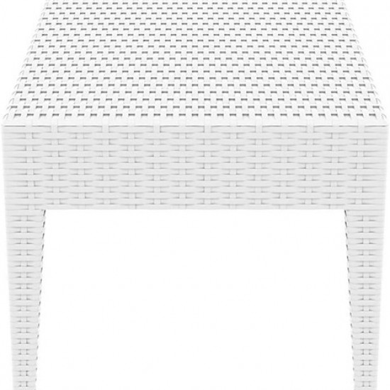 MIAMI WHITE ΤΡΑΠΕΖΑΚΙ ΠΟΛ/ΝΙΟΥ 92Χ53Χ45εκ.