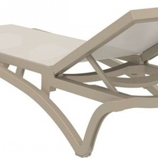 PACIFIC ΞΑΠΛΩΣΤΡΑ TAUPE/TAUPE ΠΟΛ/ΝΙΟΥ 193x68x35εκ