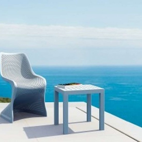 OCEAN SILVER GREY ΤΡΑΠΕΖΙ 45Χ45Χ45εκ. ΠΟΛ/ΝΙΟΥ