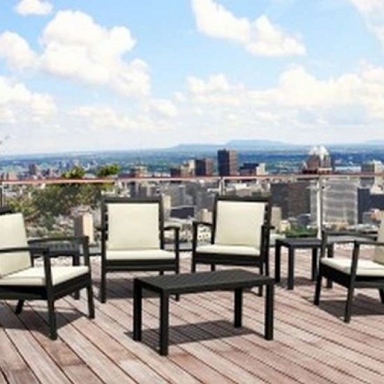 OCEAN BLACK ΤΡΑΠΕΖΙ 90Χ45Χ45εκ. ΠΟΛ/ΝΙΟΥ