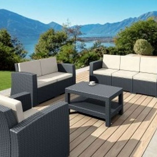 MONACO DARK GREY ΤΡΑΠΕΖΙ 92Χ57Χ45εκ. ΠΟΛ/ΝΙΟΥ