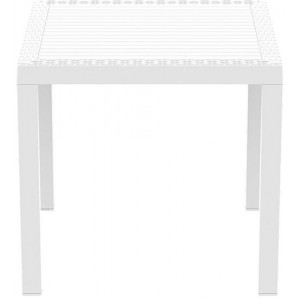 ORLANDO 80Χ80Χ75εκ. WHITE ΤΡΑΠΕΖΙ ΠΟΛ/ΝΙΟΥ