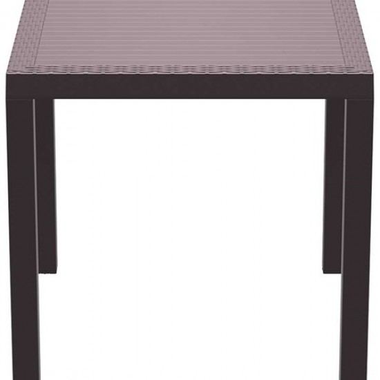 ORLANDO 80Χ80Χ75εκ. BROWN ΤΡΑΠΕΖΙ ΠΟΛ/ΝΙΟΥ