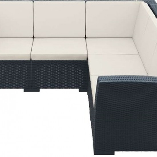 MONACO DARK GREY ΓΩΝΙΑ ΜΕ ΜΑΞΙΛΑΡΙ ΠΟΛ/ΝΙΟΥ-SIESTA-MONACO ΚΑΝΑΠΕΣ-ΚΑΝΑΠΕΣ ΚΗΠΟΥ-