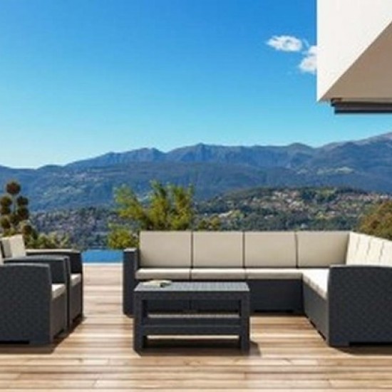 MONACO DARK GREY ΓΩΝΙΑ ΜΕ ΜΑΞΙΛΑΡΙ ΠΟΛ/ΝΙΟΥ-SIESTA-MONACO ΚΑΝΑΠΕΣ-ΚΑΝΑΠΕΣ ΚΗΠΟΥ-