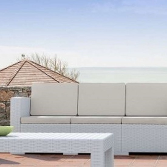 MONACO WHITE ΣΕΤ 3ΘΕΣΙΟΥ ΚΑΝΑΠΕ ΜΕ ΜΑΞ. ΠΟΛ/ΝΙΟΥ