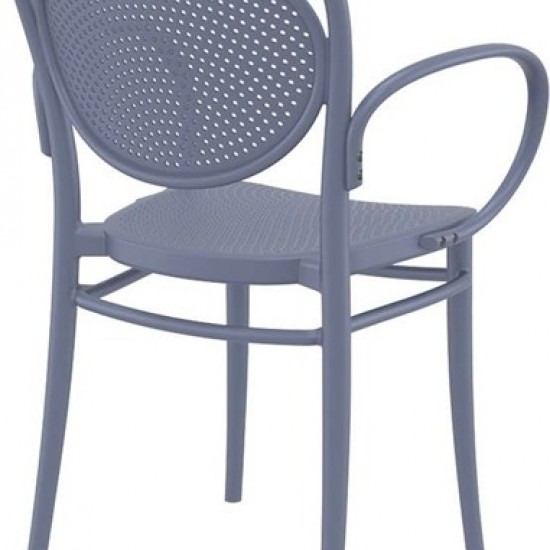 MARCEL XL DARK GREY ΠΟΛΥΘΡΟΝΑ ΠΟΛ/ΝΙΟΥ 57Χ52Χ85εκ.