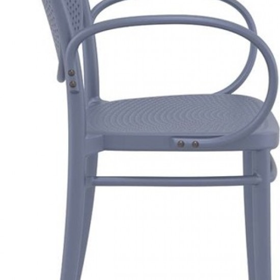 MARCEL XL DARK GREY ΠΟΛΥΘΡΟΝΑ ΠΟΛ/ΝΙΟΥ 57Χ52Χ85εκ.