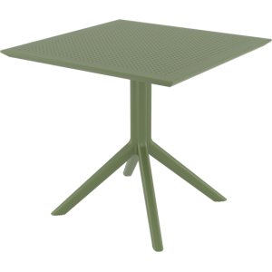 SKY ΤΡΑΠΕΖΙ 80X80X74εκ. OLIVE GREEN ΠΟΛ/ΝΙΟΥ
