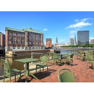 SKY ΤΡΑΠΕΖΙ 70X70X74εκ. OLIVE GREEN ΠΟΛ/ΝΙΟΥ