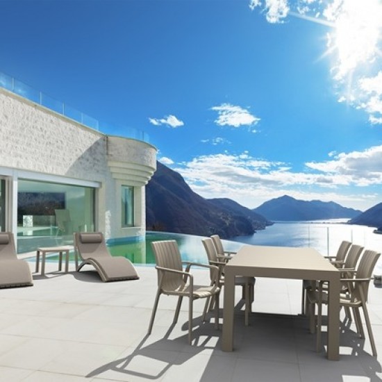 VEGAS DOVE GREY 100X180/220εκ. ΕΠΕΚΤ.ΤΡΑΠΕΖΙ ΠΟΛ/ΝΙΟΥ-SIESTA-ΤΡΑΠΕΖΙ SIESTA-ΤΡΑΠΕΖΙ ΒΕΡΑΝΤΑΣ-ΠΟΛΥΠΡΟΠΥΛΕΝΙΟ-