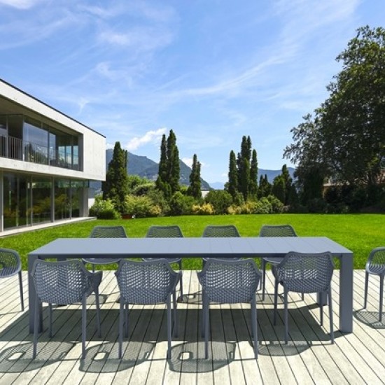 SET VEGAS 100X260/300 ΤΡ.ΜΕ 10 ΠΟΛ. AIR XL DARK GREY-SIESTA-ΣΕΤ ΤΡΑΠΕΖΑΡΙΑΣ ΚΗΠΟΥ ΒΕΡΑΝΤΑΣ-ΣΕΤ ΤΡΑΠΕΖΑΡΙΑΣ-ΠΟΛΥΠΡΟΠΥΛΕΝΙΟ-