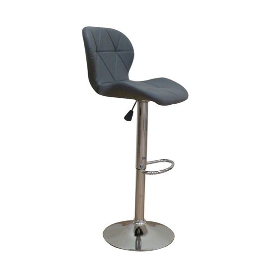 ΣΚΑΜΠΟ ΜΠΑΡ BAR91 ΓΚΡΙ PU 39x39x101εκ.-ΣΚΑΜΠΟ ΜΠΑΡ-ΔΕΡΜΑΤΙΝΗ-ΜΕΤΑΛΛΟ-ΓΚΡΙ-2ΤΕΜΑΧΙΑ-