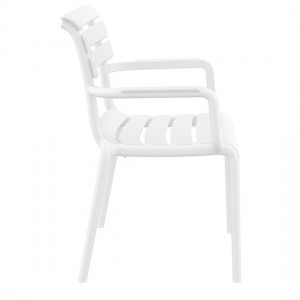 PARIS Πολυθρόνα Πολυπροπυλένιο Λευκό 58x59x84εκ.