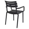PARIS Πολυθρόνα Πολυπροπυλένιο Μαύρο 58x59x84εκ.