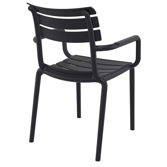 PARIS Πολυθρόνα Πολυπροπυλένιο Μαύρο 58x59x84εκ.