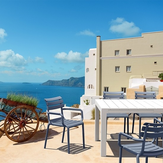 PARIS Πολυθρόνα Πολυπροπυλένιο Σκούρο Γκρι 58x59x84εκ.