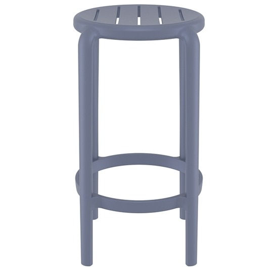 TOM 65εκ. ΣΚΑΜΠΟ BAR DARK GREY ΠΟΛ/ΝΙΟΥ 36X36X65εκ.