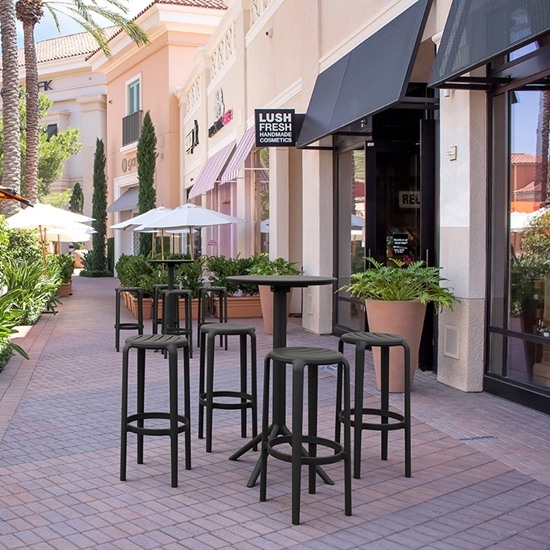 TOM 75εκ. ΣΚΑΜΠΟ BLACK ΠΟΛ/ΝΙΟΥ 36X36X75εκ.