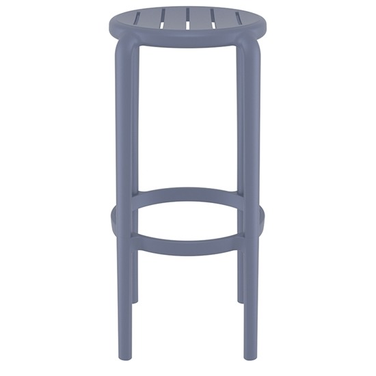 TOM 75εκ. ΣΚΑΜΠΟ DARK GREY ΠΟΛ/ΝΙΟΥ 36X36X75εκ.