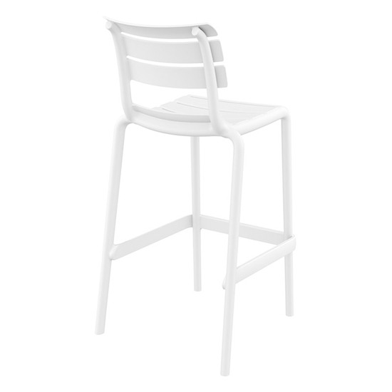 HELEN Σκαμπό Μπαρ Πολυπροπυλένιο Λευκό 53x55x75/105εκ.