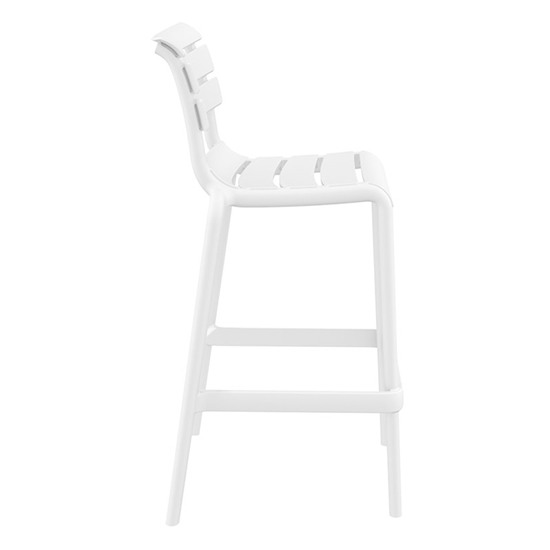 HELEN Σκαμπό Μπαρ Πολυπροπυλένιο Λευκό 53x55x75/105εκ.