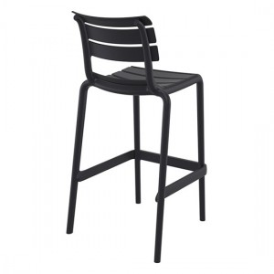 HELEN Σκαμπό Μπαρ Πολυπροπυλένιο Μαύρο 53x55x75/105εκ.