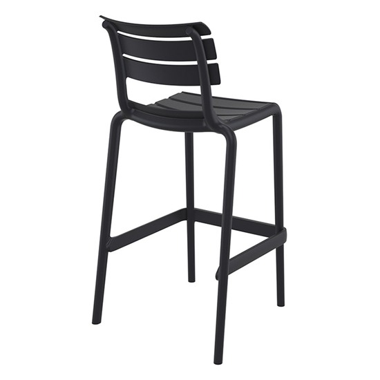 HELEN Σκαμπό Μπαρ Πολυπροπυλένιο Μαύρο 53x55x75/105εκ.