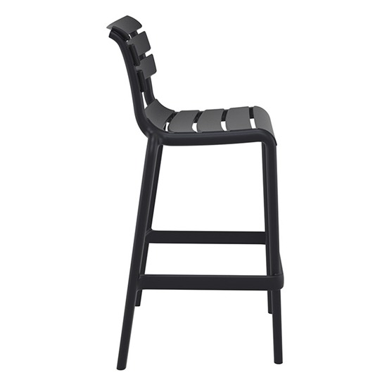 HELEN Σκαμπό Μπαρ Πολυπροπυλένιο Μαύρο 53x55x75/105εκ.