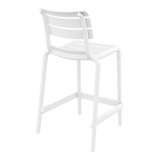 HELEN Σκαμπό Μπαρ Πολυπροπυλένιο Λευκό 52x55x65/95εκ.