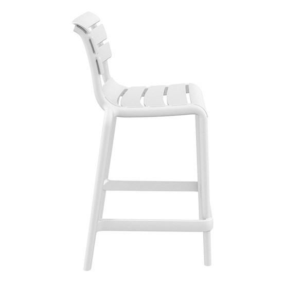 HELEN Σκαμπό Μπαρ Πολυπροπυλένιο Λευκό 52x55x65/95εκ.