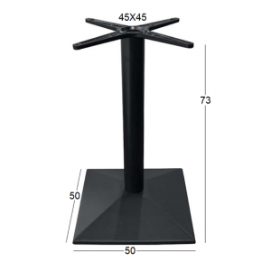 LIMA ΤΕΤΡΑΓΩΝΗ ΒΑΣΗ ΜΕΤΑΛΛΙΚΗ ΜΕ ΡΕΓ/ΡΟΥΣ 50x50x73εκ.