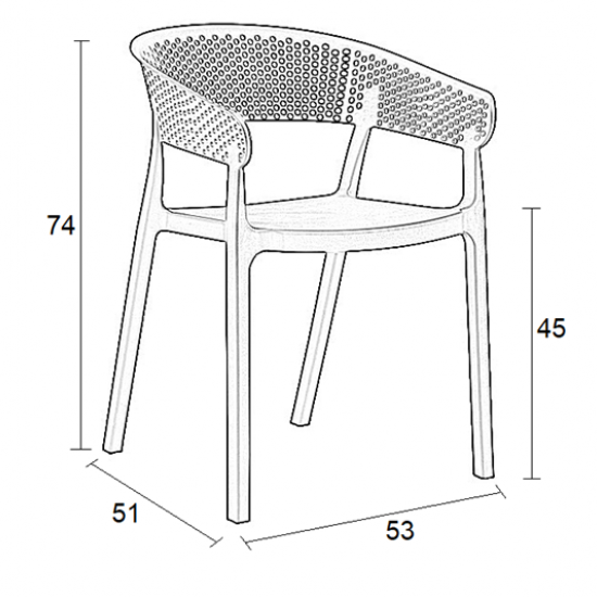 DIANA BLACK ΠΟΛΥΘΡΟΝΑ ΠΟΛ/ΝΙΟΥ 53x51x74εκ.